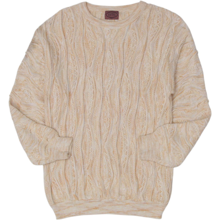 Vintage 1990s Knitpia Italy 3D Textured Knit Pattern Sweater | Migration_Knitwear & Sweaters | Fashion Rerun