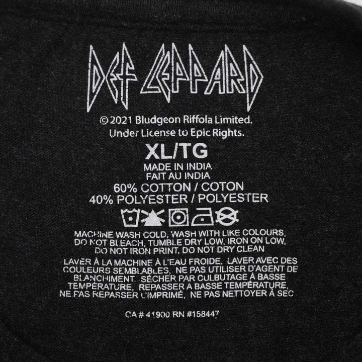 Mens Def Leppard Union Jack Rock Band T-Shirt Size XL