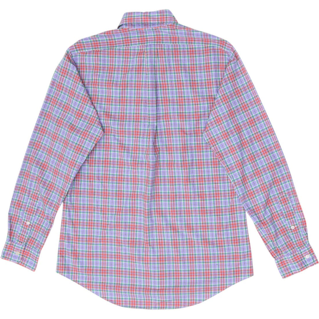 Mens Ralph Lauren Custom Fit Plaid Long Sleeve Shirt Size M