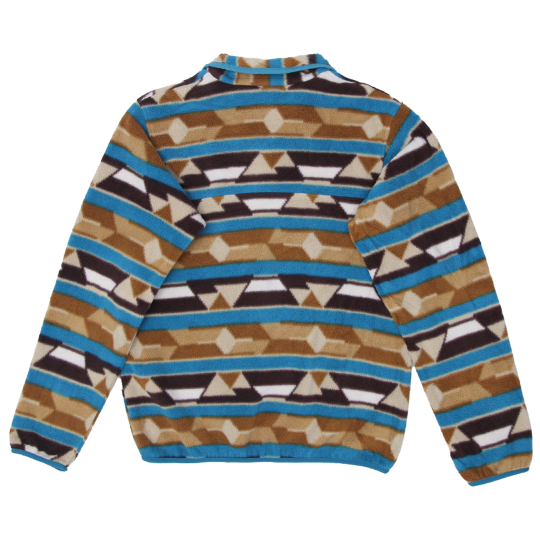Ladies Patagonia Synchilla Snap T Fleece Pullover Brown / Blue - Fashion Rerun Vintage Migration_Sweaters