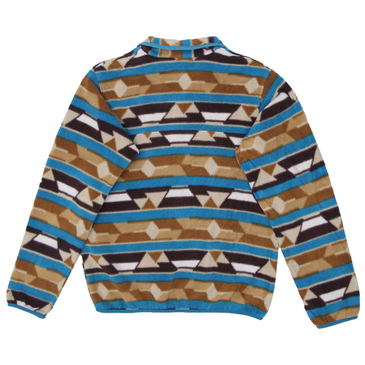 Ladies Patagonia Synchilla Snap T Fleece Pullover Brown / Blue - Fashion Rerun Vintage Migration_Sweaters