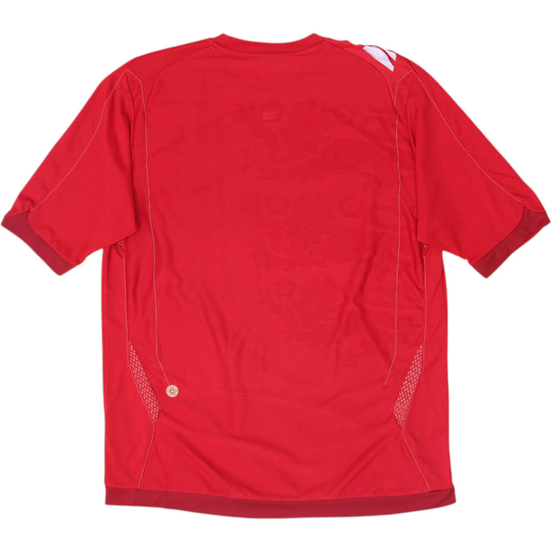 Mens England 2006-08 Away Football Jersey Umbro Red World Cup Size L
