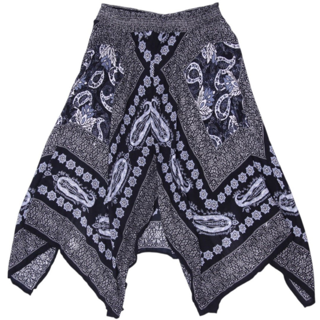Y2K Ladies Charlie Paige Boho Paisley Handkerchief Hem Skirt Size L/XL