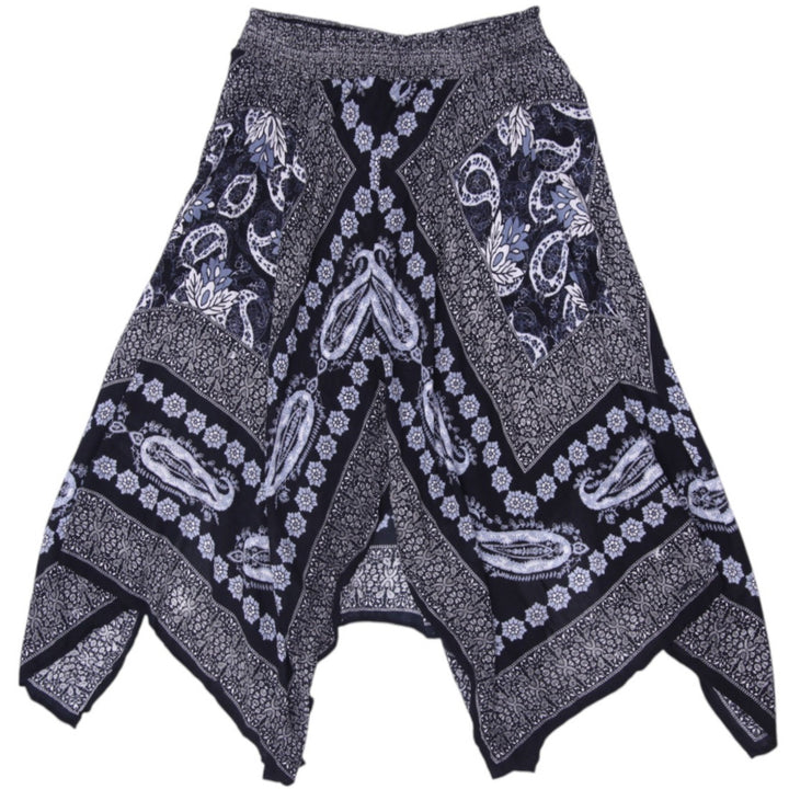 Y2K Ladies Charlie Paige Boho Paisley Handkerchief Hem Skirt Size L/XL