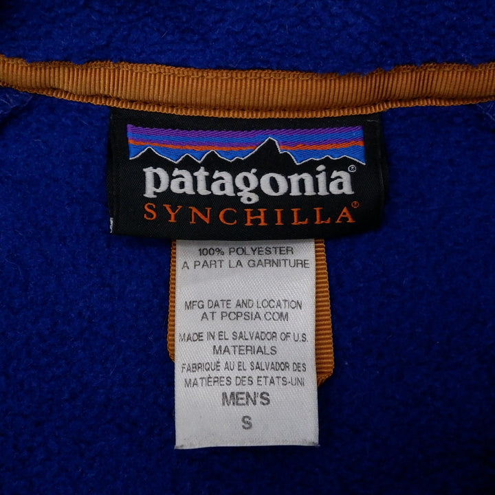 Mens Patagonia Synchilla Fleece Jacket Blue Full Zip | Migration_Jackets - Back View | Fashion Rerun