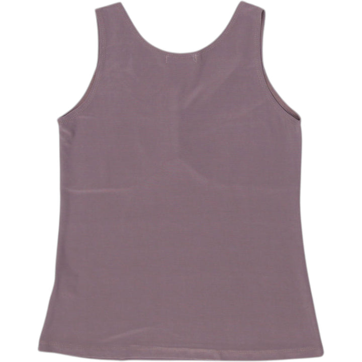 Y2K Ladies Maccine Taupe Ruched Bust Stretch Sleeveless Top Size S