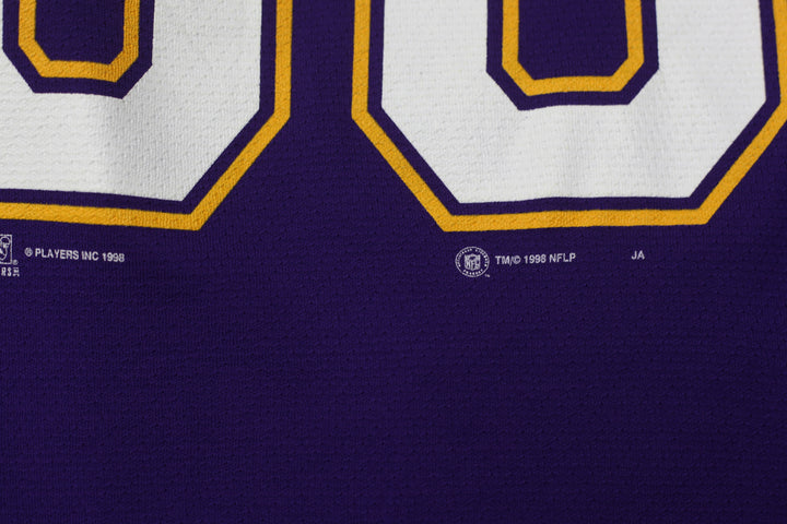 Vintage 1998 Minnesota Vikings Shirt Jersey #80 Carter Players NFL Men