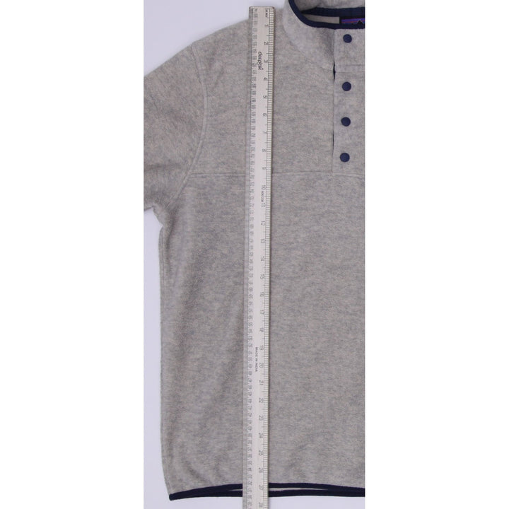 Vintage Mens Patagonia Synchilla Fleece Gray Snap-T Pullover Size M