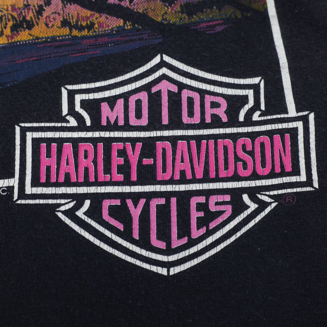 Vintage 1992 Harley Davidson Hawaii Sunset T-Shirt Made in USA Size M