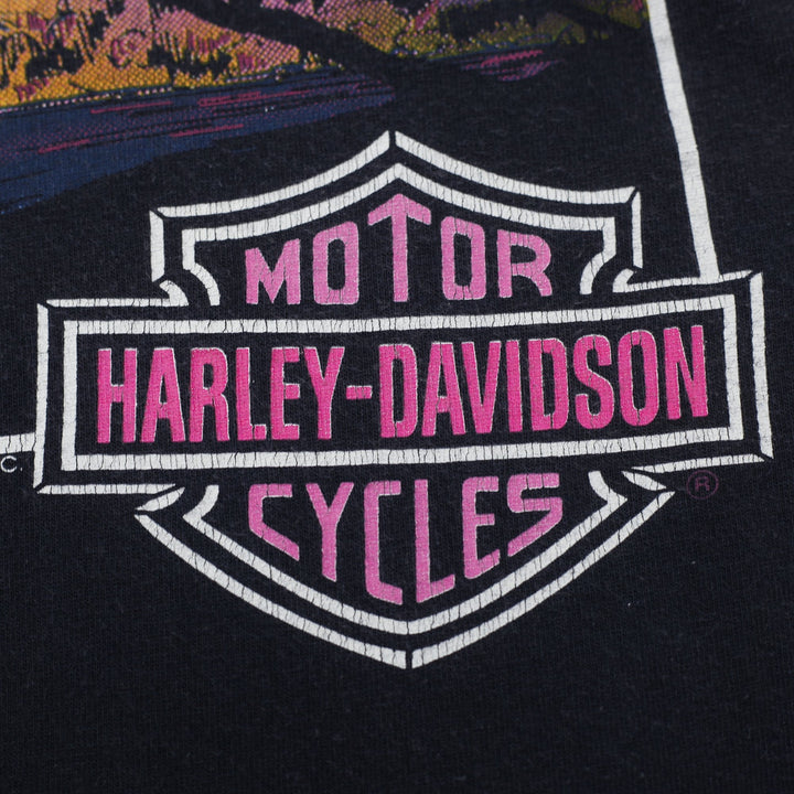 Vintage 1992 Harley Davidson Hawaii Sunset T-Shirt Made in USA Size M