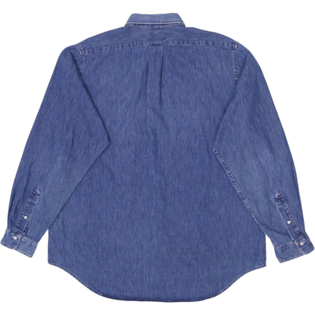 Vintage Mens Polo By Ralph Lauren Long Sleeve Denim Shirt