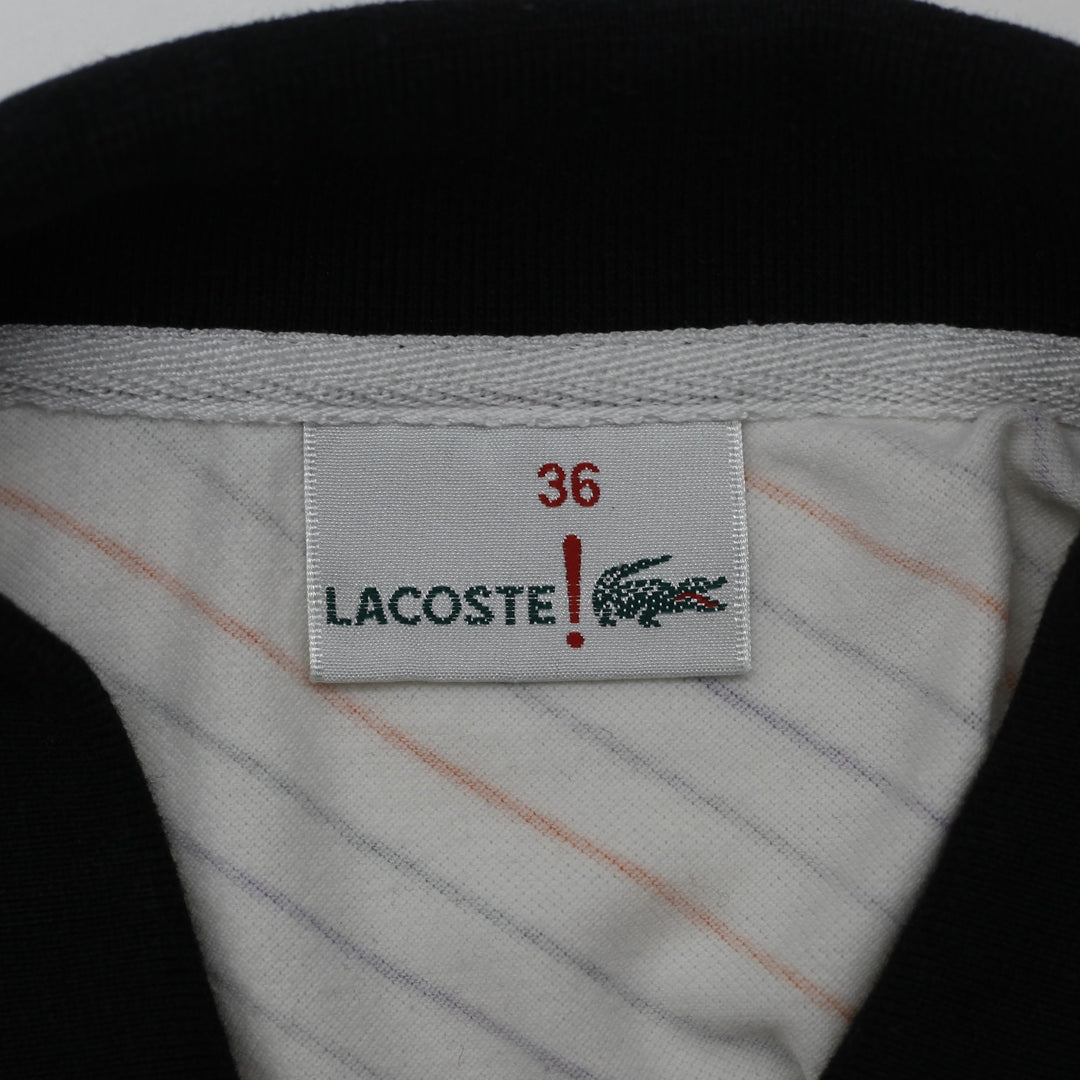 Y2K Ladies Lacoste Striped Polo Tee Size 36 | Migration_Y2K Tops - Back View | Fashion Rerun