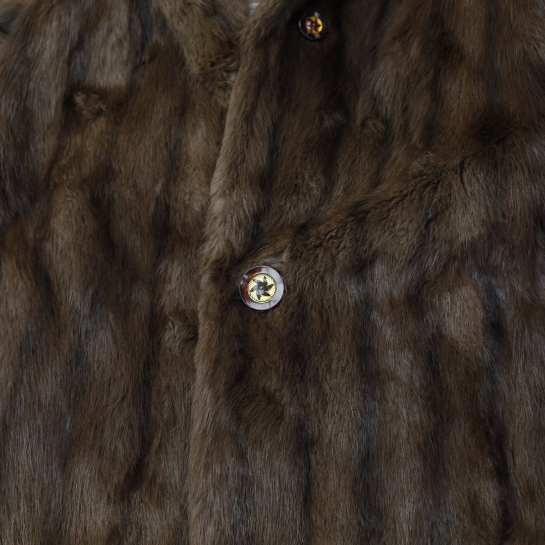 Antique Fur 1960s Salon Laura Boucher Montreal Mid-Century Coat with Monogrammed