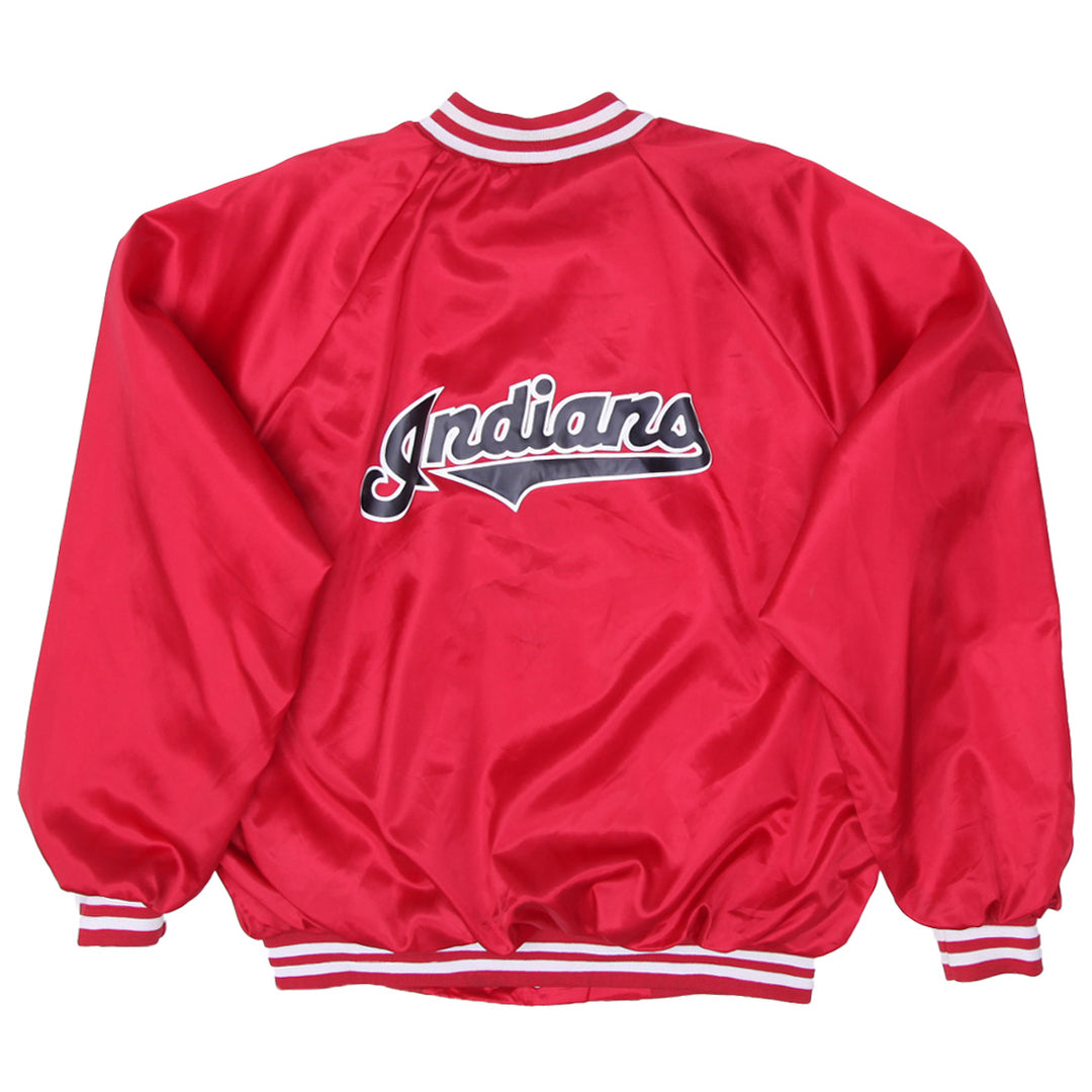 Vintage Cardinal Indiana Snap Button Satin Bomber Jacket