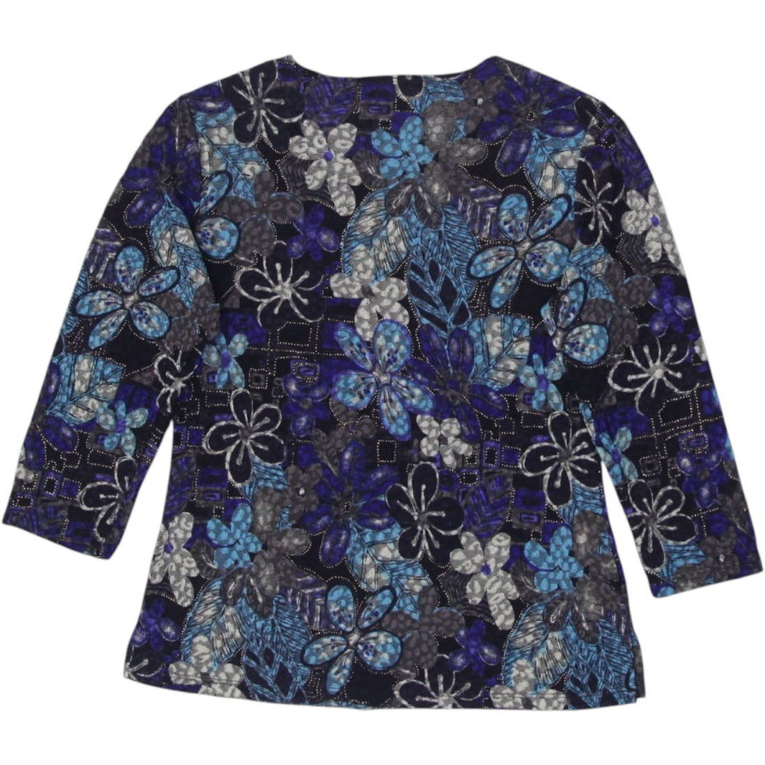 Y2K Ladies Notations Floral Long Sleeve Top