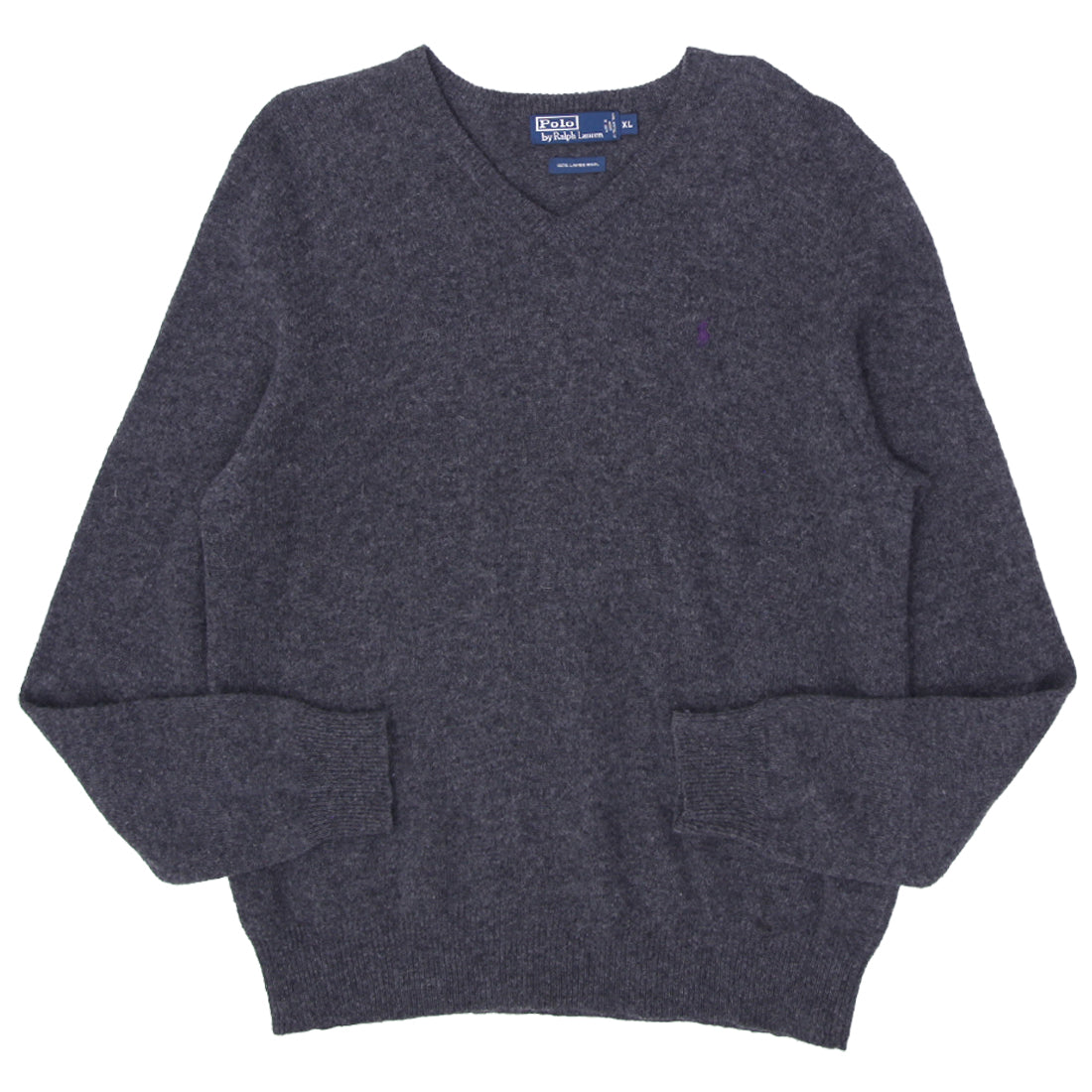 Shop Vintage Polo Ralph Lauren 100% Lambs Wool V-Neck Sweater XL