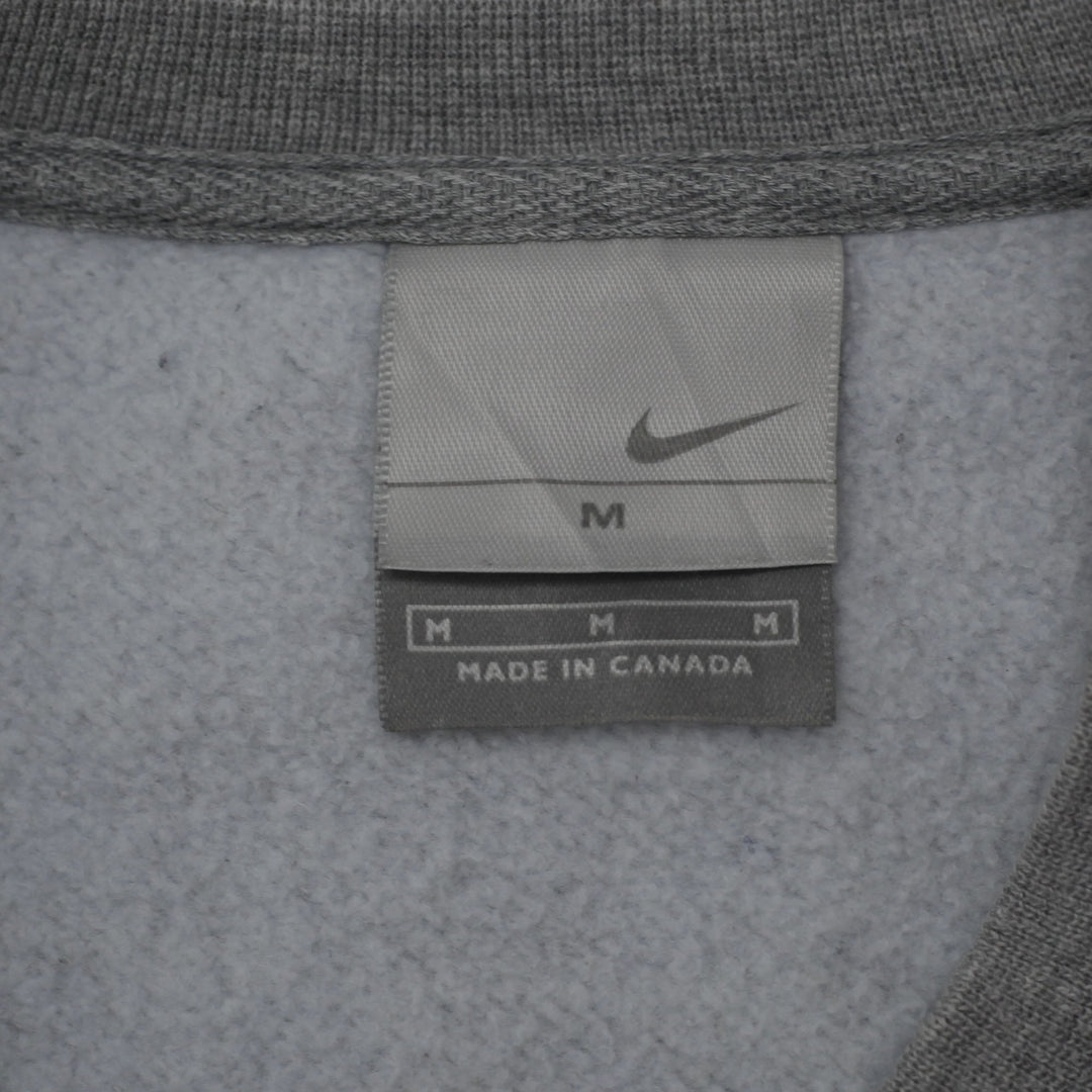 Vintage Embroidered Nike Swoosh Logo Gray Sweatshirt M | Migration_Sweatshirt - Back View | Fashion Rerun