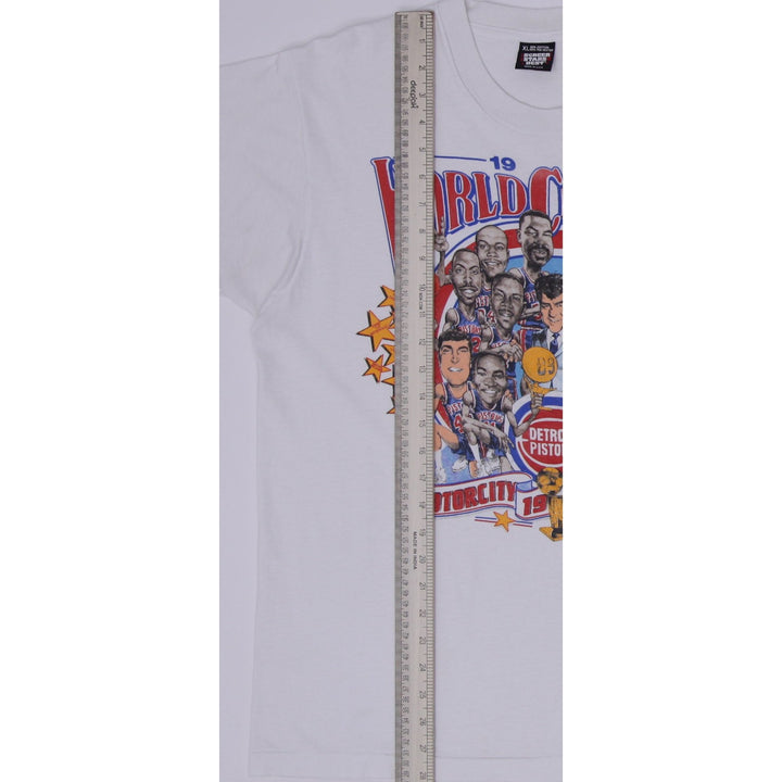 Vintage Mens Screen Stars 1989 Detroit Pistons World Champs Made in USA S.Stitch
