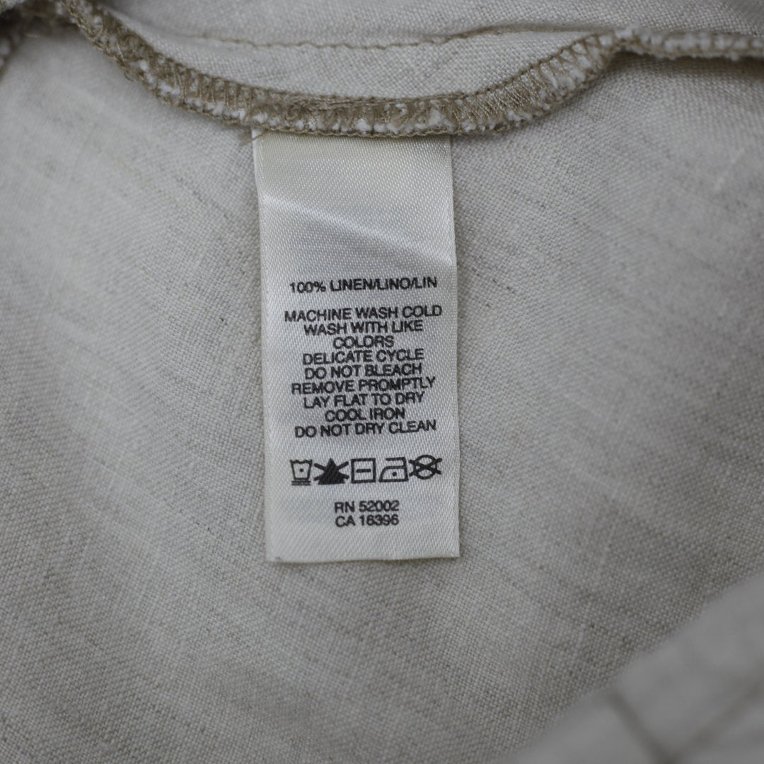 Y2K Ladies DKNY Jeans Linen Blend  Utility Midi Skirt Size 6