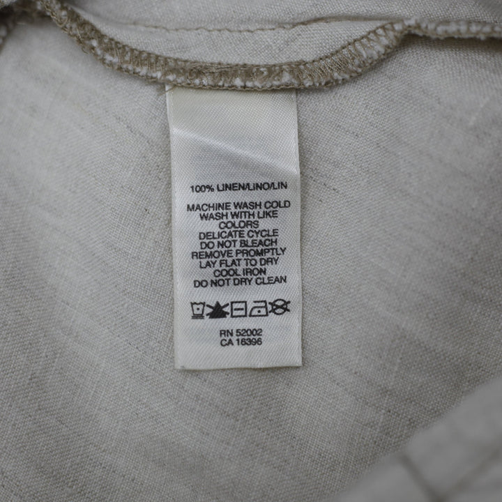 Y2K Ladies DKNY Jeans Linen Blend  Utility Midi Skirt Size 6