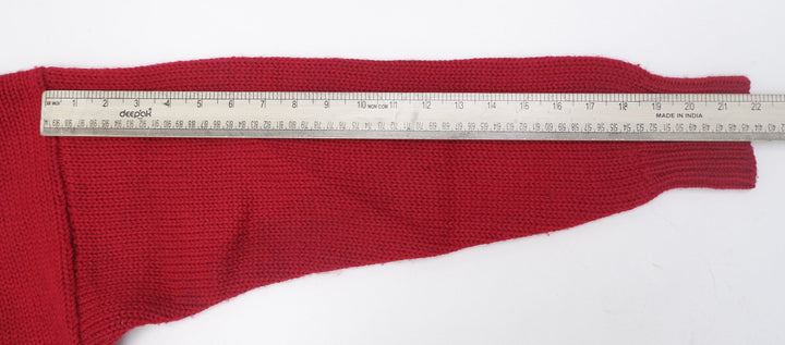 Vintage Embroidered Polo Ralph Lauren Logo Knitted Red Sweater