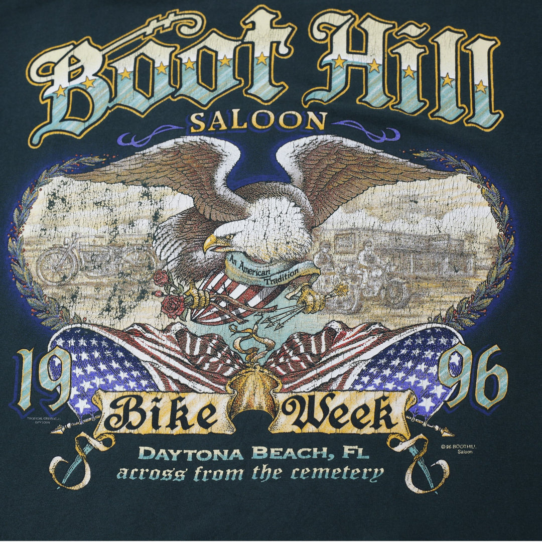 Vintage 1996 Mens Boot Hill Saloon Biker Graphic T-Shirt Size XL | Migration_T-Shirts - View 6 | Fashion Rerun