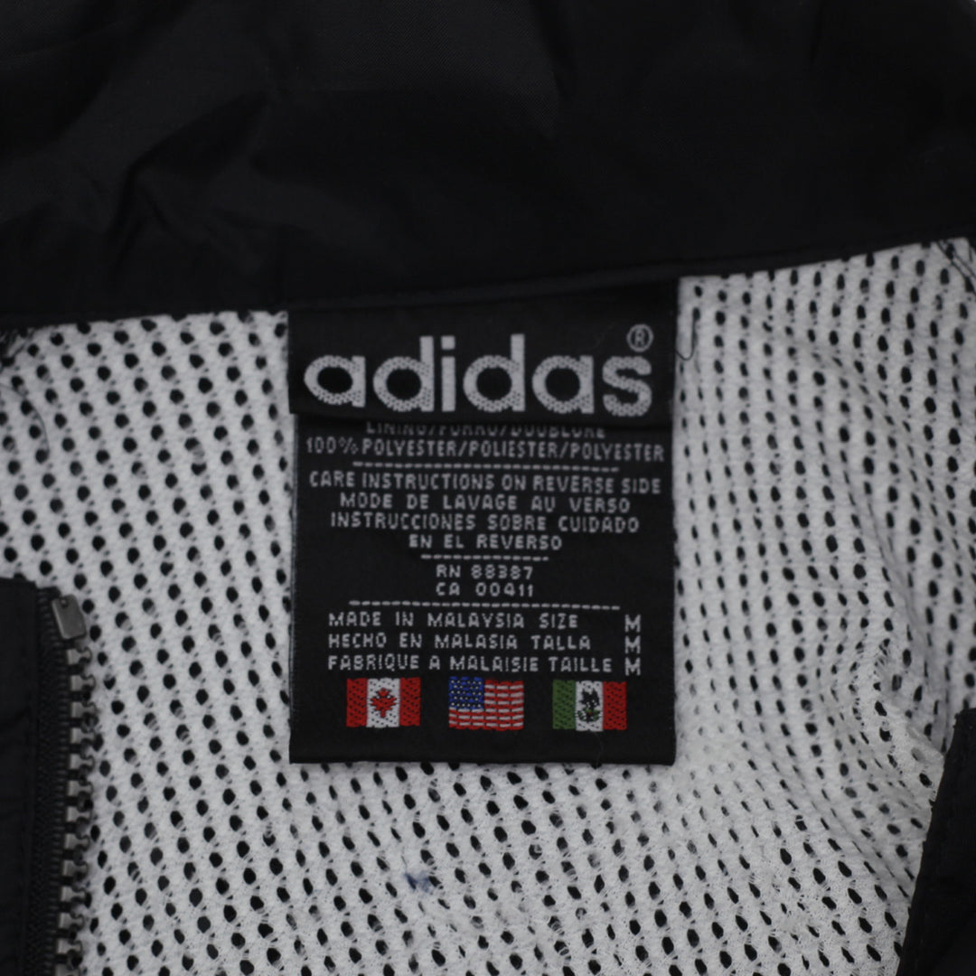 Vintage Adidas Embroidered Nylon Windbreaker Hooded Jacket M - Fashion Rerun Vintage Migration_Jacket