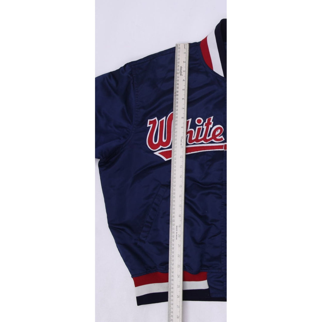 Vintage 90s Starter Chicago White Sox Quilted Satin Jacket Made in USA Size XL | Migration_Jackets - View 10 | Fashion Rerun