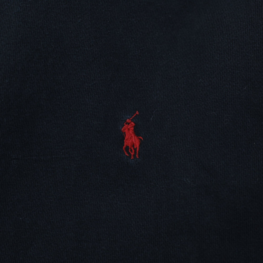 Retro Mens Polo Ralph Lauren Hoodie Black Full Zip Red Logo | Migration_Hoodies - Detail View | Fashion Rerun