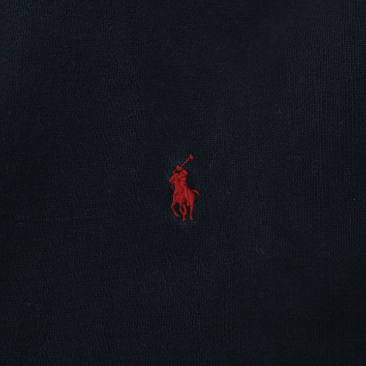 Retro Mens Polo Ralph Lauren Hoodie Black Full Zip Red Logo | Migration_Hoodies - Detail View | Fashion Rerun
