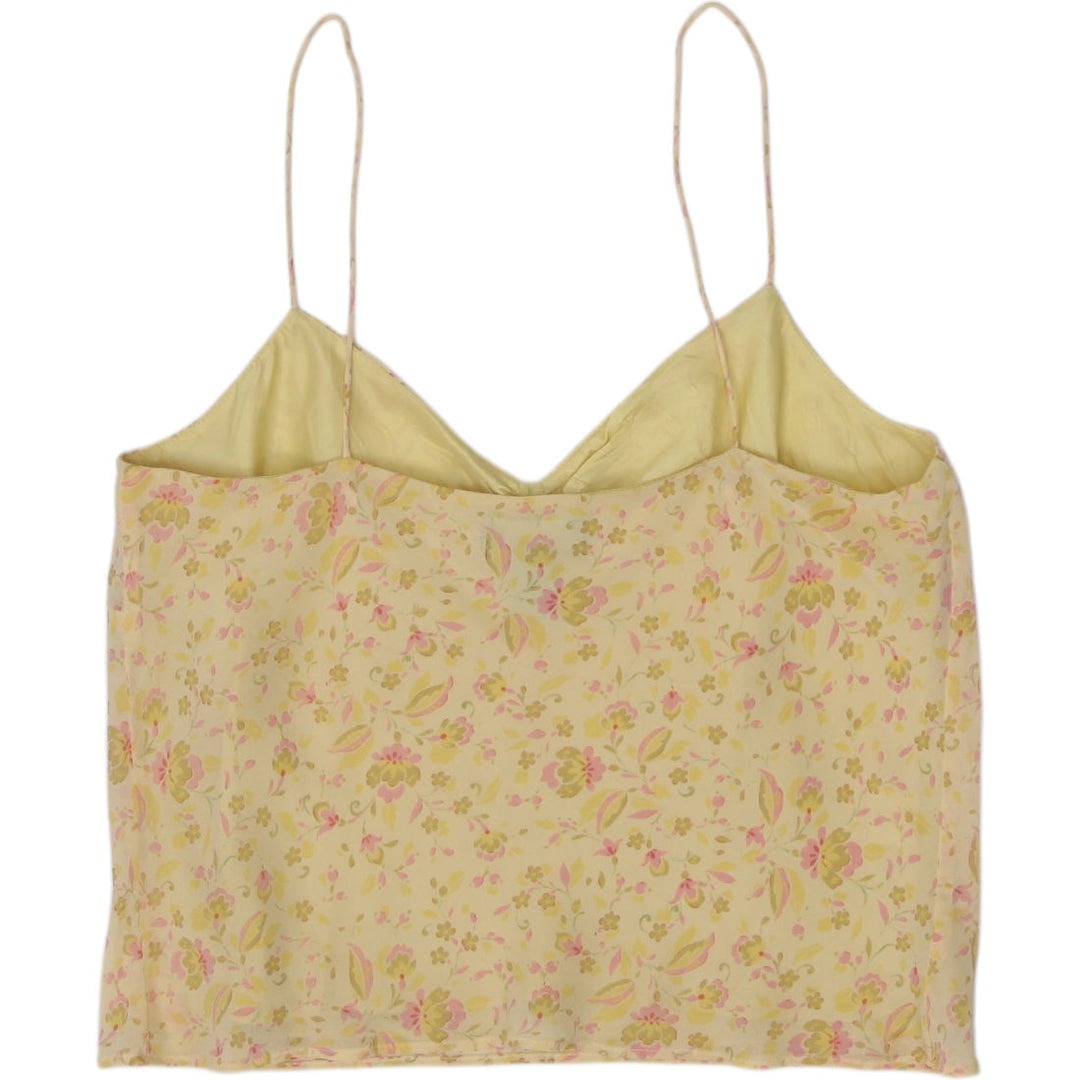 Y2K Ladies Ann Taylor 100% Silk Floral Cami Top Size 4