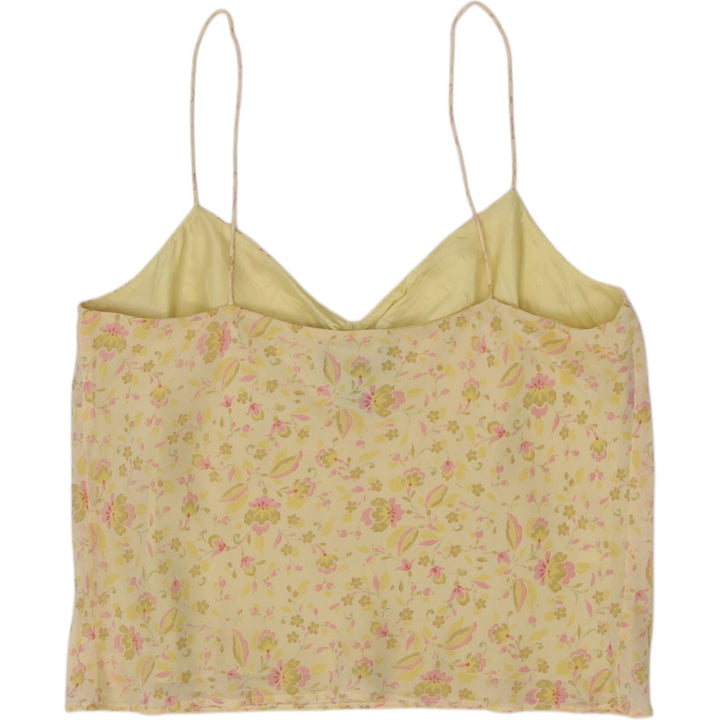 Y2K Ladies Ann Taylor 100% Silk Floral Cami Top Size 4