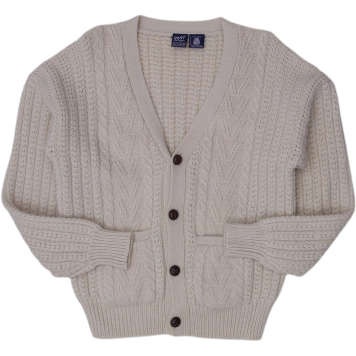 Vintage Ladies Gant The Rugger Cardigan 100% Wool Knitwear L