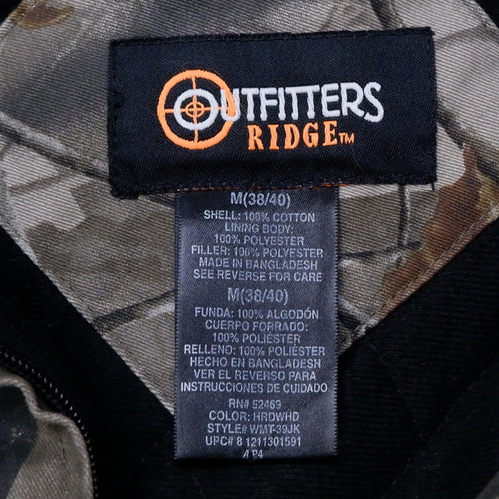 Vintage Outfitter Ridge Zip Up Realtree Camo Pullover Quilted Hoodie