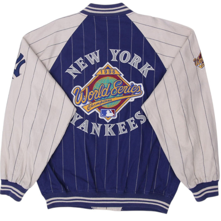 Vintage Mirage New York Yankees 1996 World Series Champions Reversible Jacket | Migration_Jackets - Side View | Fashion Rerun