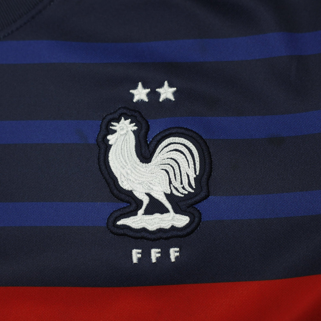 Ladies Nike FFF France 2020 Soccer Navy Striped Jersey L | Migration_Jerseys - Alternate View | Fashion Rerun