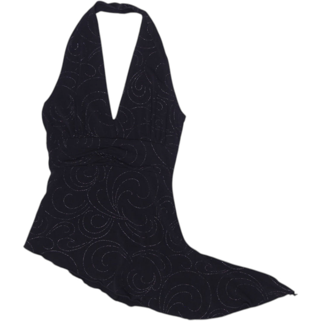 Y2K Ladies Mariposa Swirl Sleeveless Halter Top Size S
