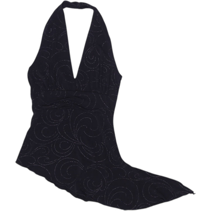 Y2K Ladies Mariposa Swirl Sleeveless Halter Top Size S