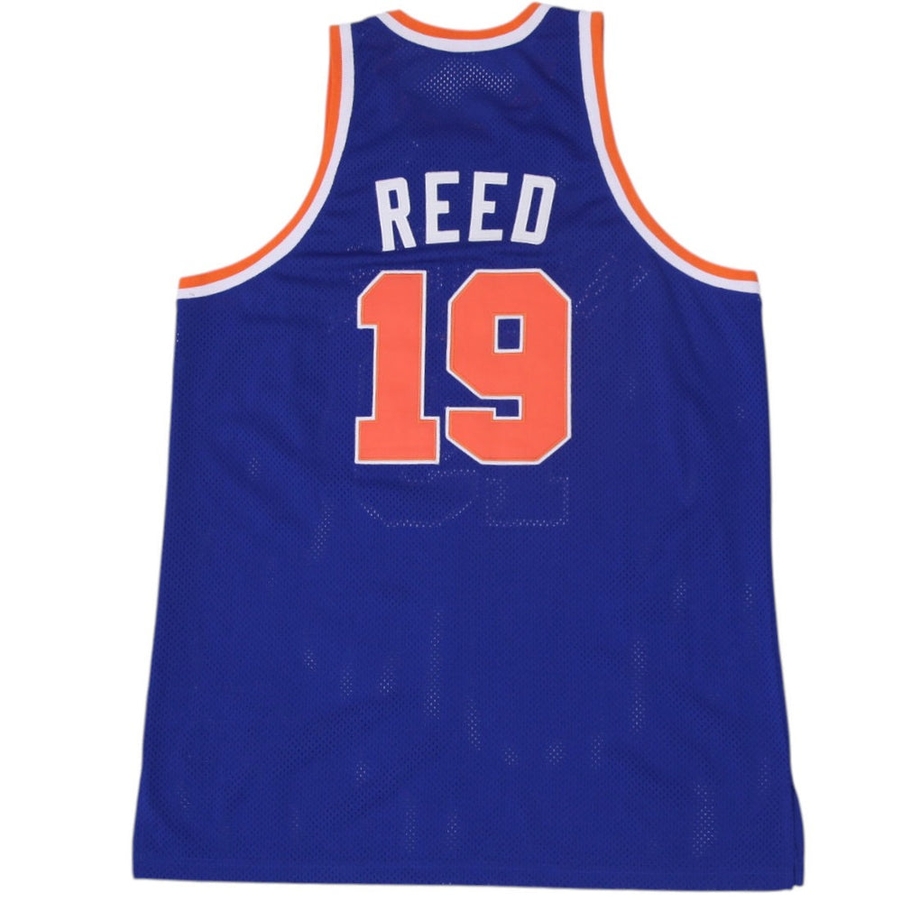 Vintage 1972-73 Willis Reed New York Knicks #19 Blue Basketball Jersey | Migration_Jerseys - Side View | Fashion Rerun