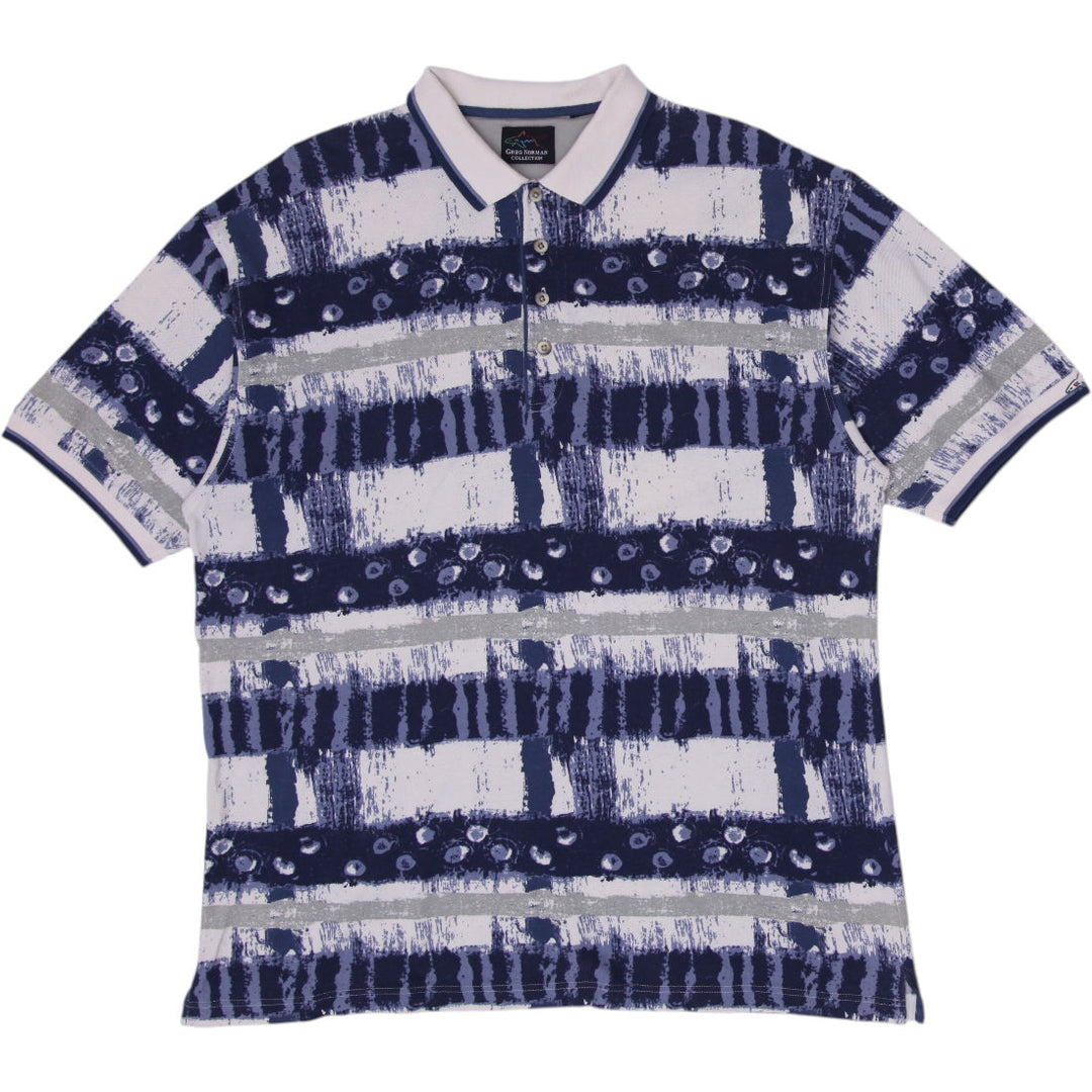 Mens Greg Norman Patterned Short Sleeve Polo T-Shirt Size XXL