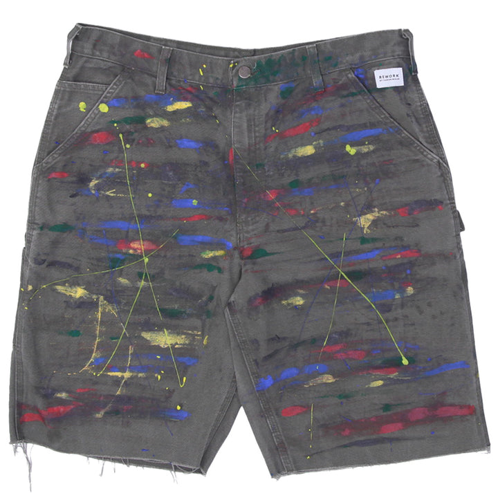 Rework Carhartt Paint Splatter Work  Mens Shorts - PR297