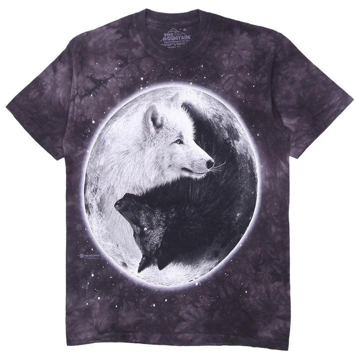 Mens The Mountain Ying Yang Wolves Classic Cotton T-Shirt