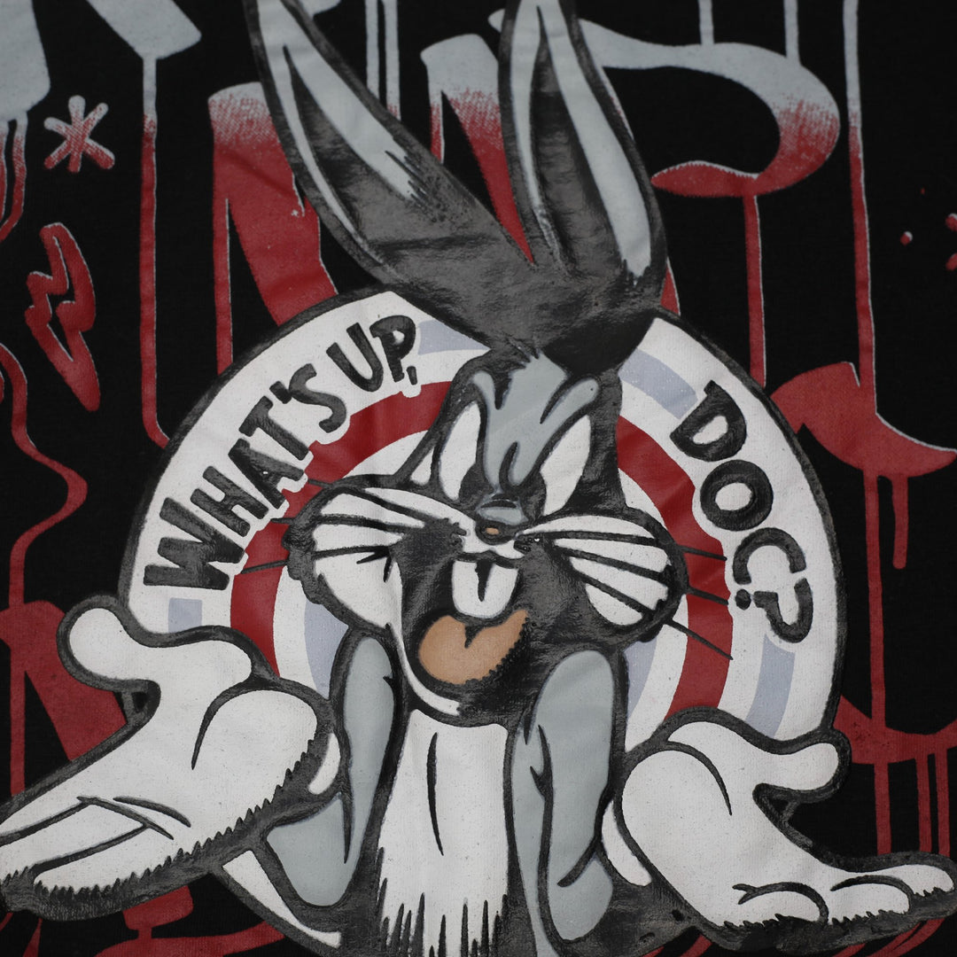 Y2K Mens Southpole x Looney Tunes Bugs Bunny All-Over Print T-Shirt Large