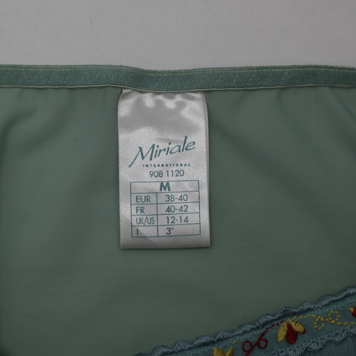 Y2K Ladies Miriale Embroidered Floral Cami Top Sage Green Size M