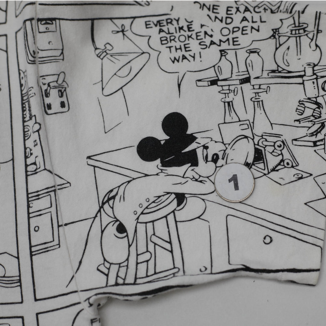 Vintage Mickey Mouse Comic Strip AOP T-Shirt Sherry's Tag USA Made Medium