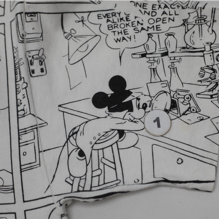 Vintage Mickey Mouse Comic Strip AOP T-Shirt Sherry's Tag USA Made Medium