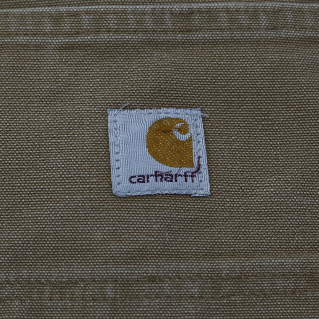 Mens Carhartt B01 BRN Dungaree Fit Double Knee Workwear Customize Belt Pants Size 34x34 | Migration_Pants WW | Fashion Rerun