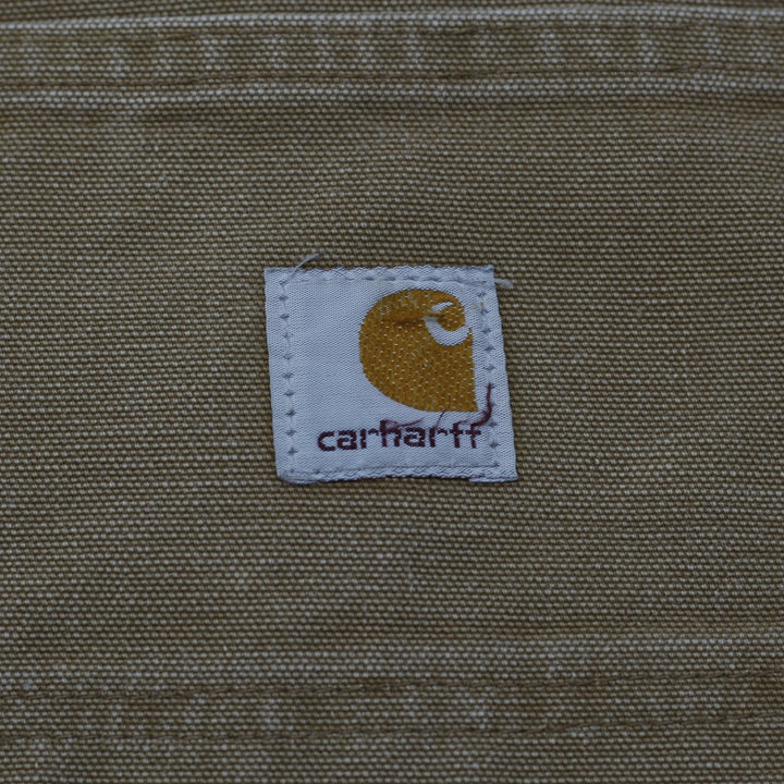 Mens Carhartt B01 BRN Dungaree Fit Double Knee Workwear Customize Belt Pants Size 34x34 | Migration_Pants WW | Fashion Rerun