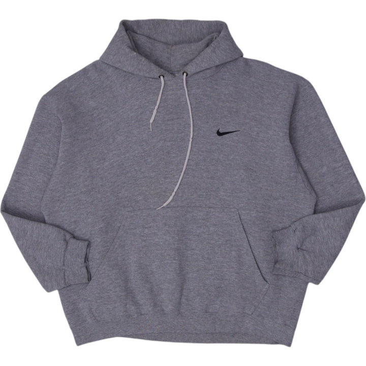 Vintage 90’s Nike Small Swoosh Gray Heather Pullover Hoodie L | Migration_Hoodies | Fashion Rerun