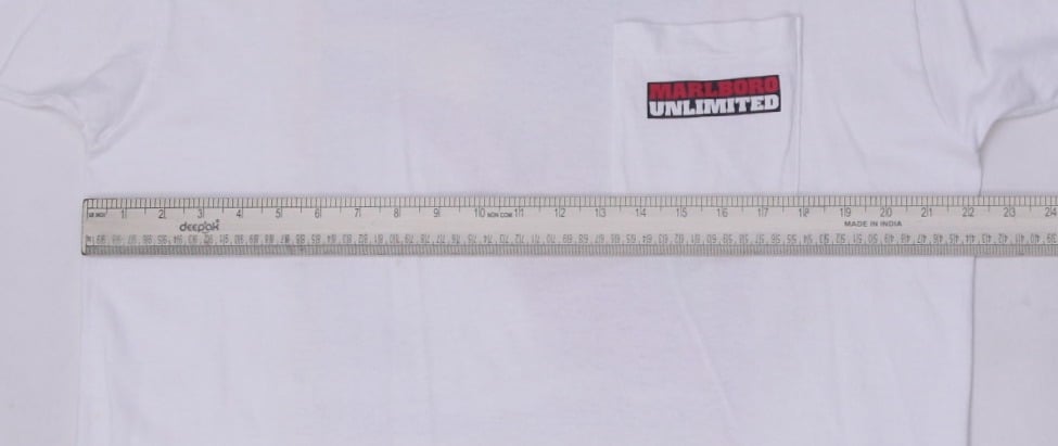 Vintage 90s Marlboro Unlimited Pocket Shirt Made in USA Size XL | Migration_T-Shirts - Detail View | Fashion Rerun